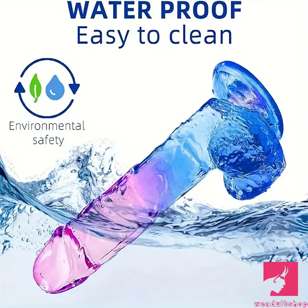 7.5in TPE Cock Clear Real Dildo For Women Anal Sex Stimulator