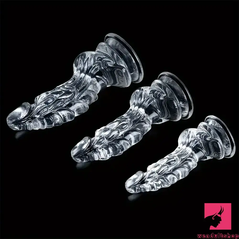 6.49in 7.48in 8.8in Clear Dragon Monster Dildo For Women Love Adult