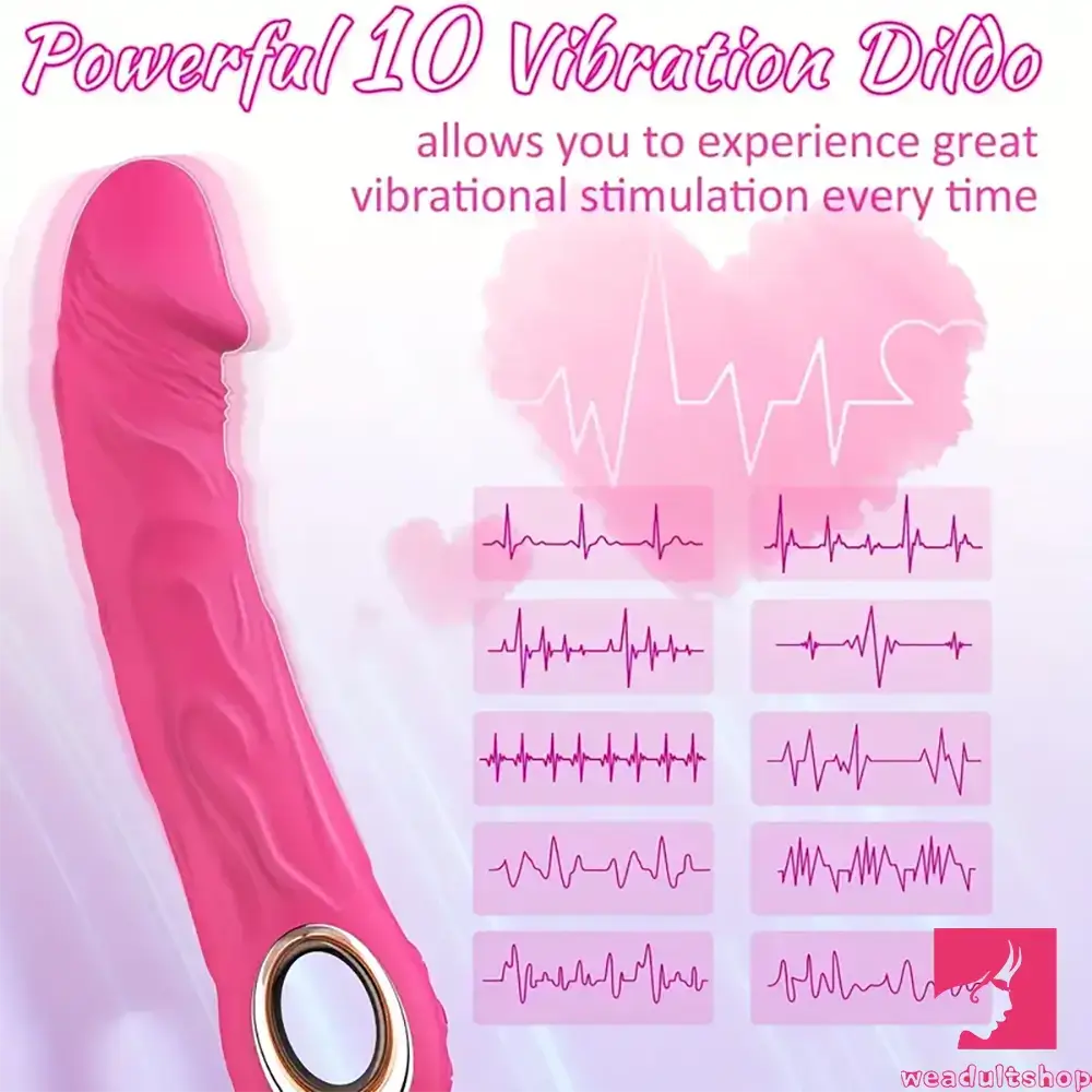 8.6in Premium Silicone Vibrating Realistic Women Vibrator Dildo