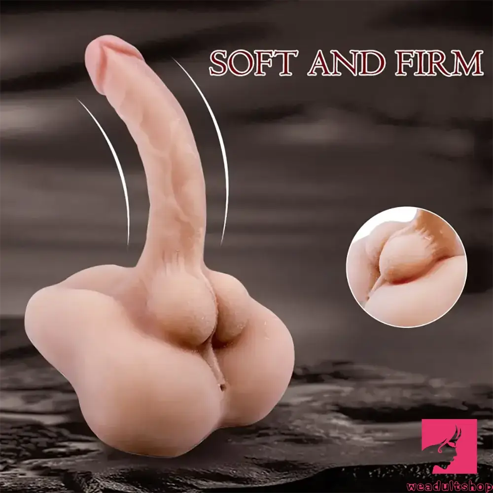 7.1in Real Silicone Flexible Dildo Torso With Anus For Female Male