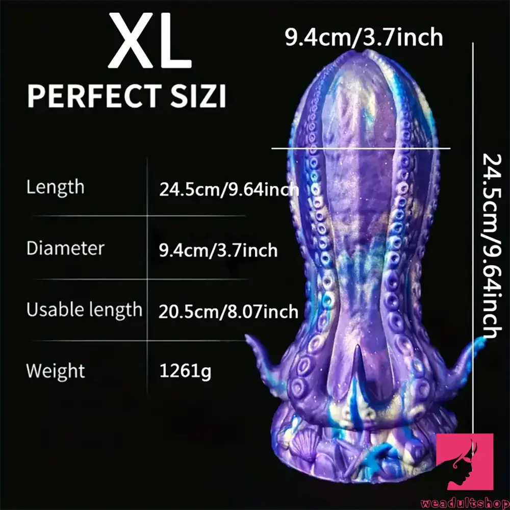 5.5in 6.3in 8.26in 9.64in Gourd Egg Starry Sky Silicone Soft Octopus Dildo
