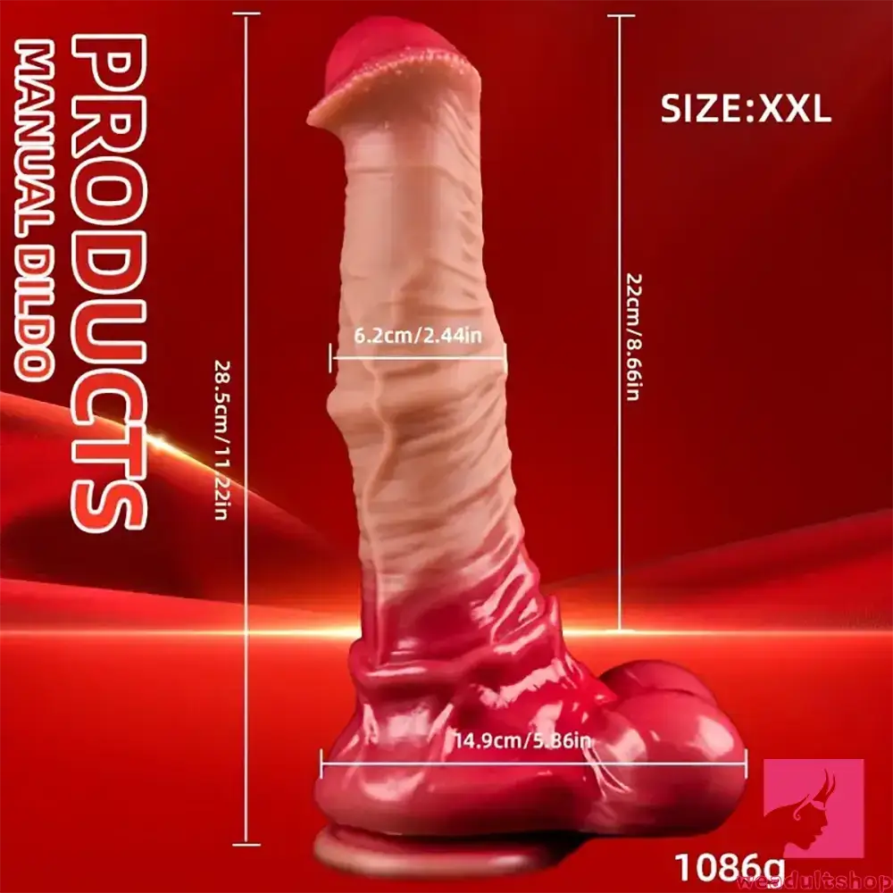 7.4in 8.46in 9.44in 10.03in 11.22in Big Silicone Soft Horse Cock Dildo