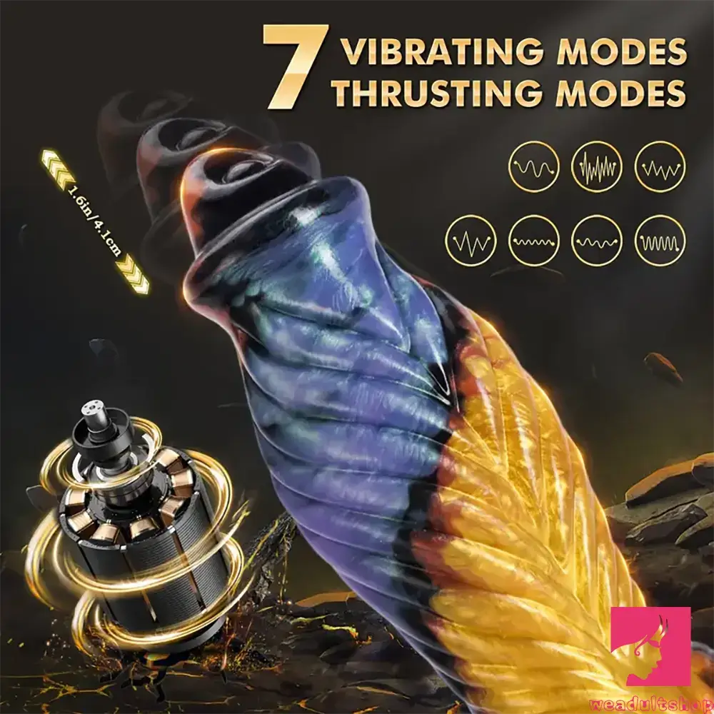 10.23in Silicone Telescopic APP Control Monster Vibrating Real Dildo
