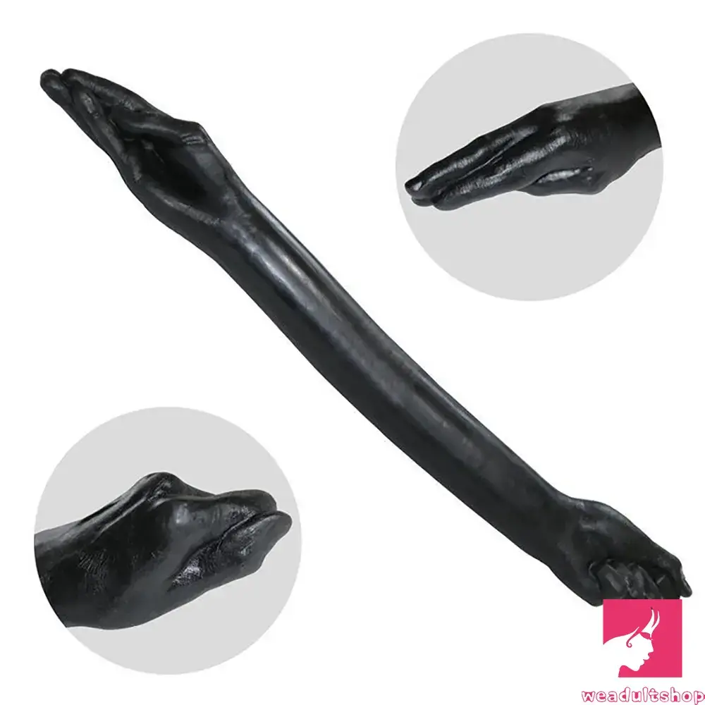25.59in Fantasy PVC Cock Huge Long Black Hand Fist Anal Dildo
