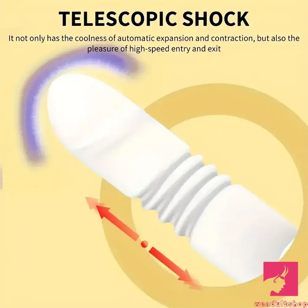 7.59in Banana Thrusting Vibrating Silicone Soft Dildo For Prostate Clit