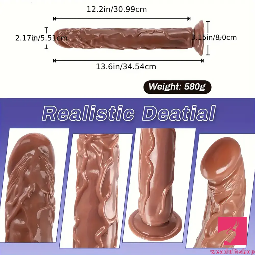 13.6in Realistic PVC Cock Big Long Dildo For G Spot Women Sex Toy