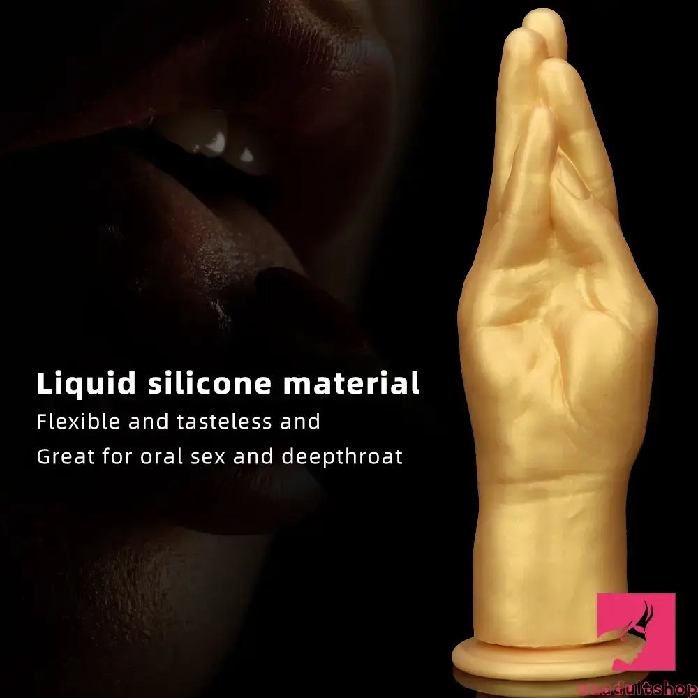 6.3in 8.66in 11.02in Gold Hands Silicone Soft Big Dildo For Fisting Toy