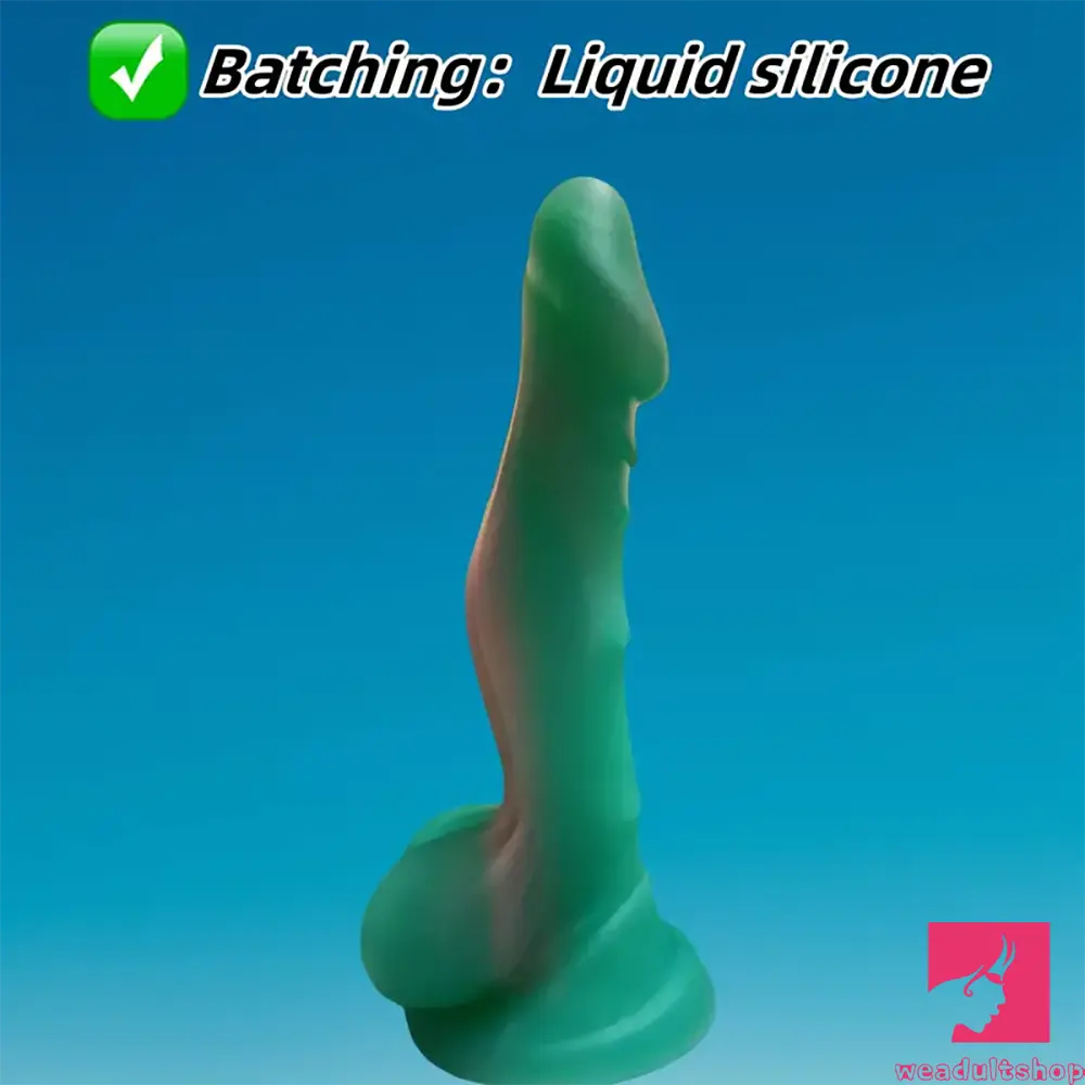 7.87in Soft Flexible Liquid Silicone Monster Female Dildo For Anus