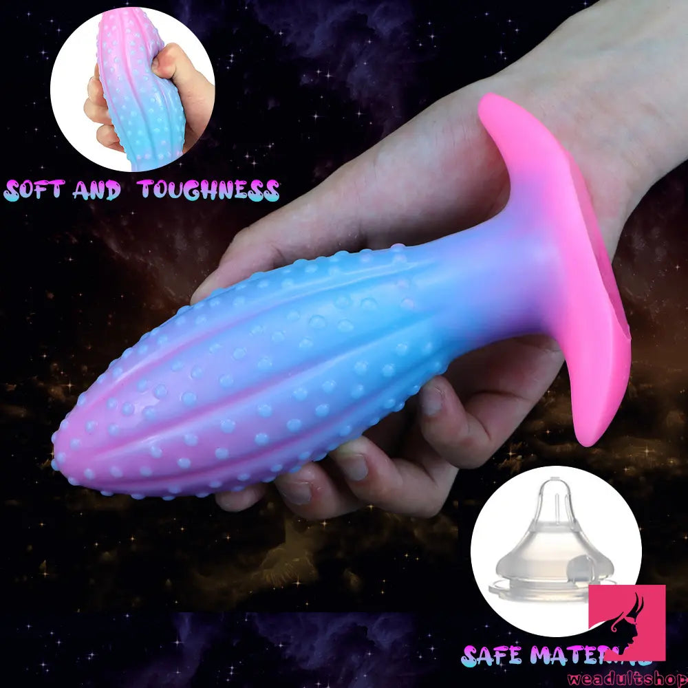 4.5in 5.67in 7.6in Small Silicone Soft Fluorescent Luminous Butt Plug Dildo
