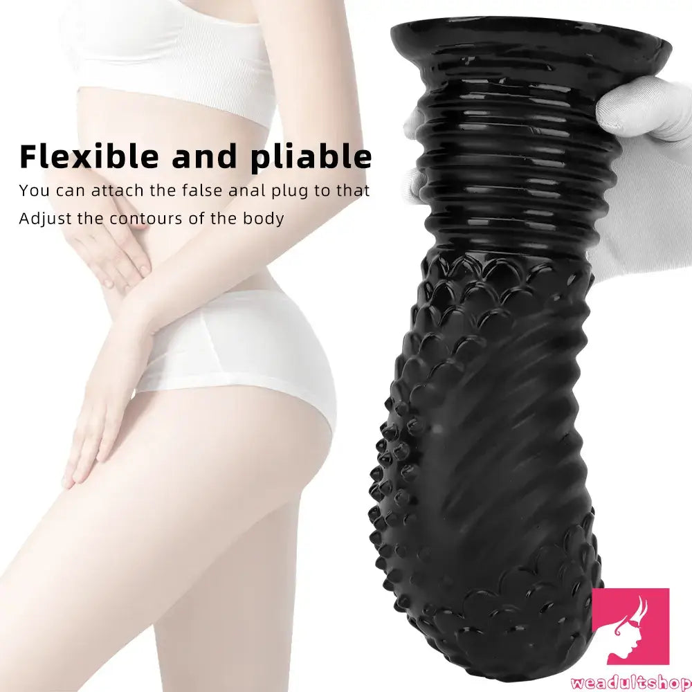 6.1in 8.46in 10.43in Fantasy Black Large Dildo Butt Plug For Fisting Orgasm