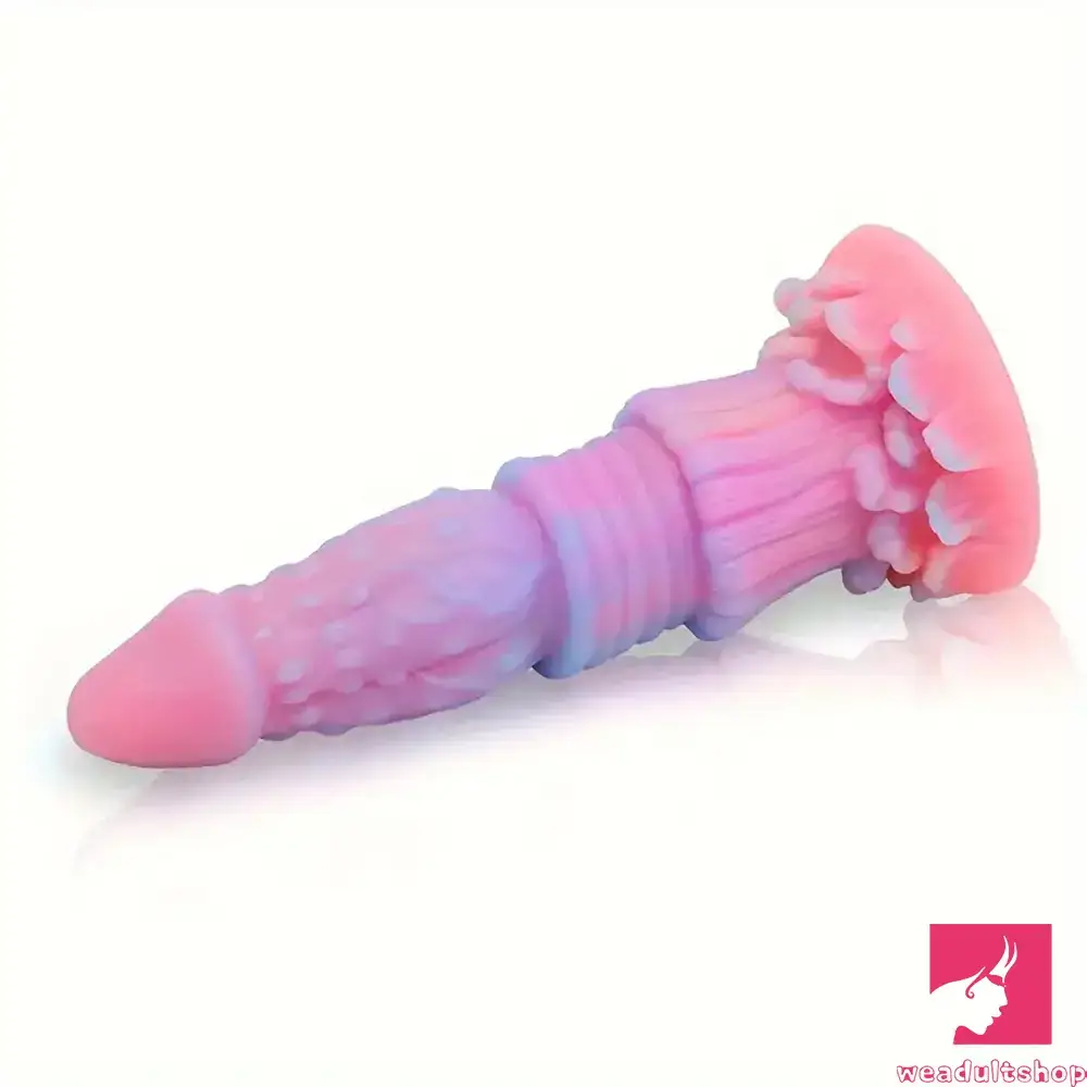 8.46in Fantasy Luminous Monster Silicone Soft Dildo Anal Clit Opener