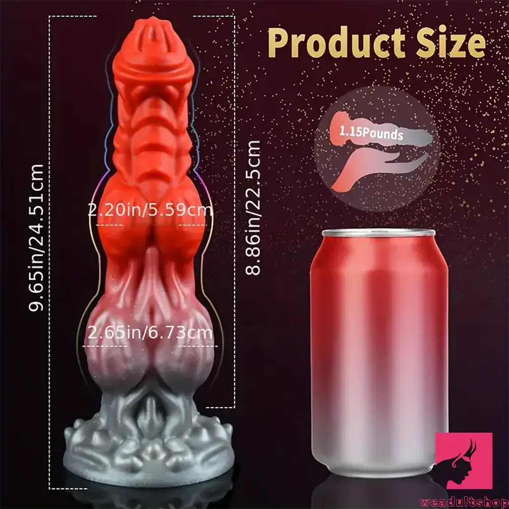 9.65in Real Silicone Soft Glowing Fantasy Dildo For Anal Expansion