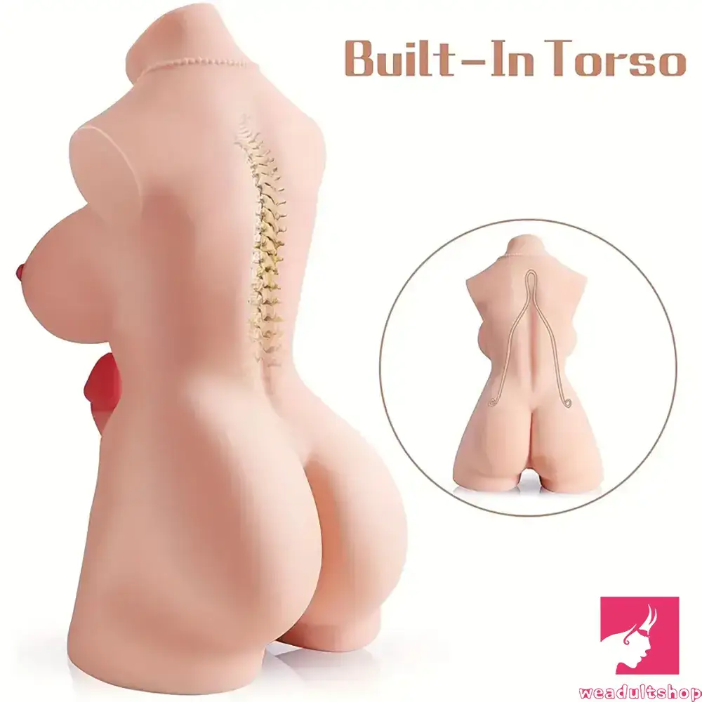 6.7in Premium Real Silicone Soft Dildo With Skeleton Shemale Sex Torso