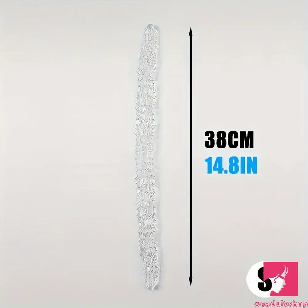 14.8in 18.7in 22.6in Clear Long Dual Heads Huge Spiked Dildo For Adults