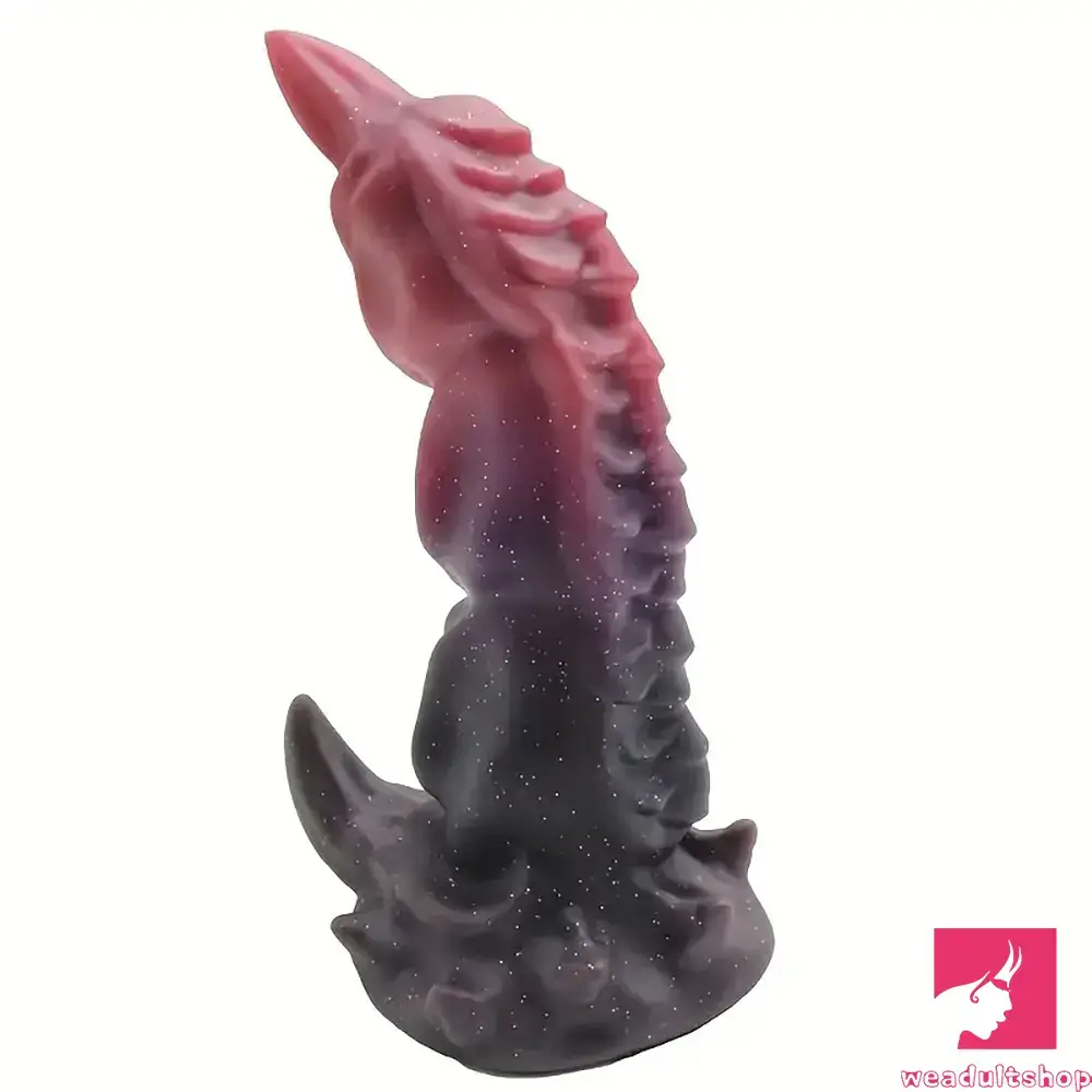 9.65in Silicone Dragon Starry Color Big Soft Dildo For Women Men Sex