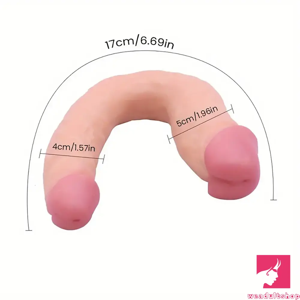 6.69in Realistic Small Dual Ends Dildo For Female Lesbian Orgasm