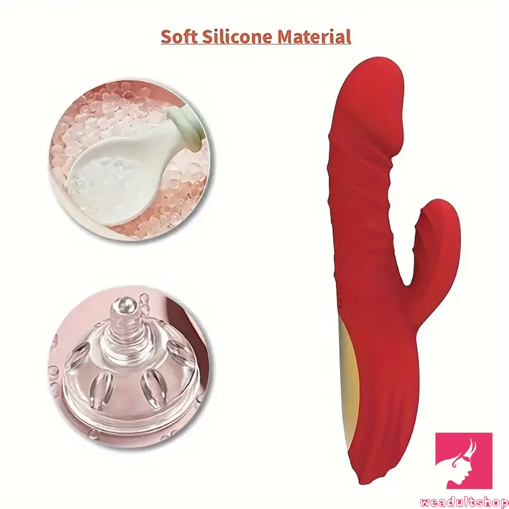 8.8in Heating Vibrating Soft Silicone Dildo Vibrator For Adult Female