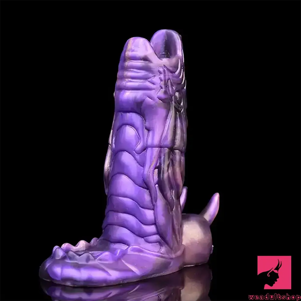5.91in Real Silicone Dragon Fantasy Hollow Dildo Sleeve For Enlargement