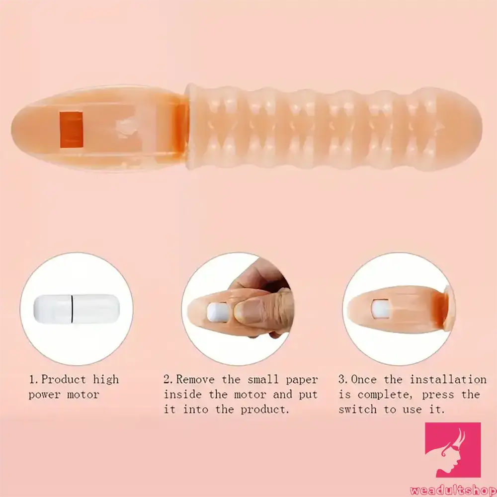 4.06in Vibrating Middle Finger Dildo For Clit Prostate G Spot Vibrator
