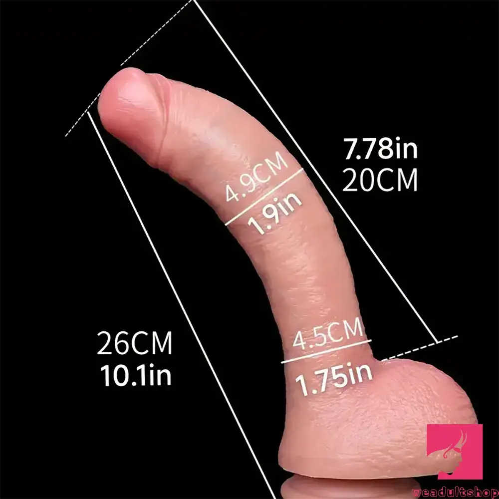 10.1in Realistic Large Silicone Soft Anal Dildo For Adult Couple Flirting Sex