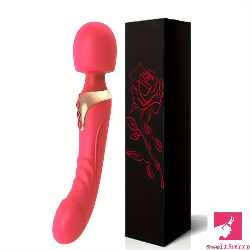 9.96in Dual Motor Silicone Big Wand G-Spot Vibrating Dildo Vibrator