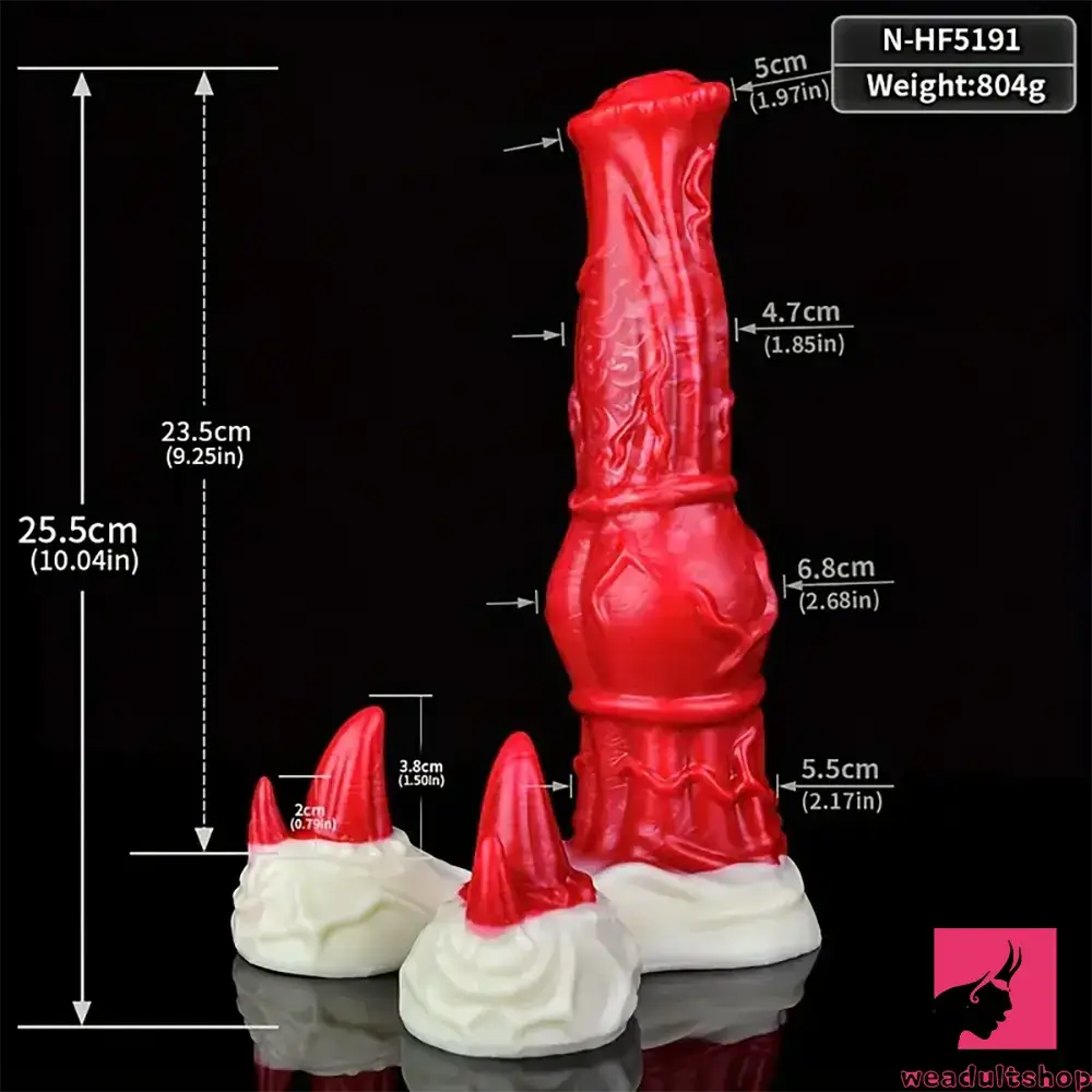 10.04in Big Animal Horse Cock Silicone Soft Cock Dildo For Clit Dilator
