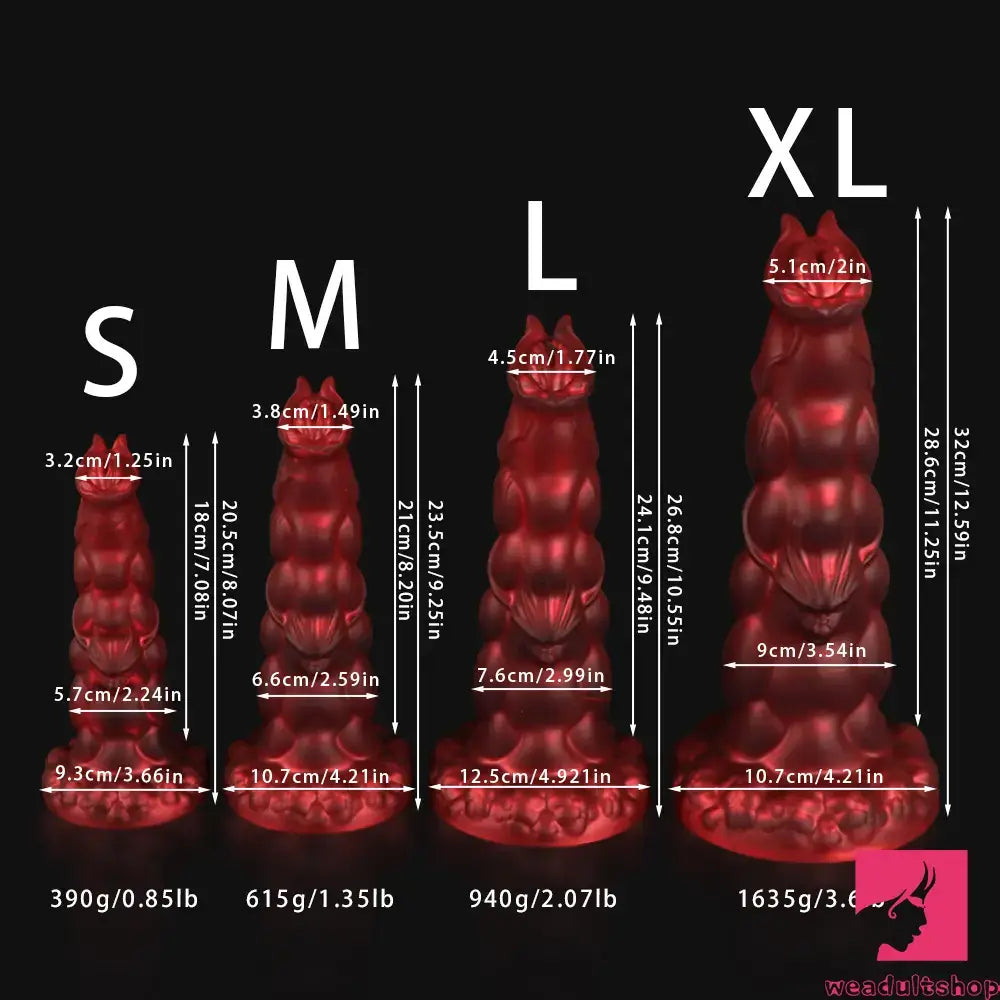 8.07in 9.25in 10.55in 12.59in Fantasy Dragon Silicone Large Soft Dildo