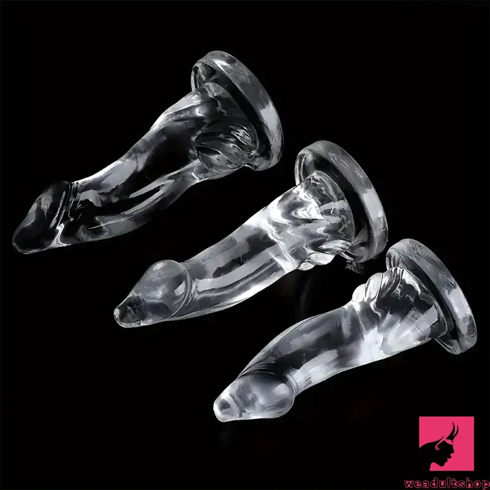 7.87in 9.06in 9.84in Animal Dolphin Clear Jelly Real Penis Fantasy Dildo