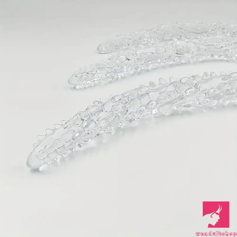 14.8in 18.7in 22.6in Clear Long Dual Heads Huge Spiked Dildo For Adults