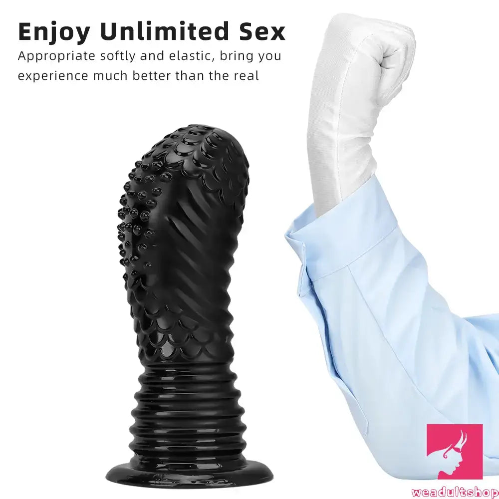 6.1in 8.46in 10.43in Fantasy Black Large Dildo Butt Plug For Fisting Orgasm