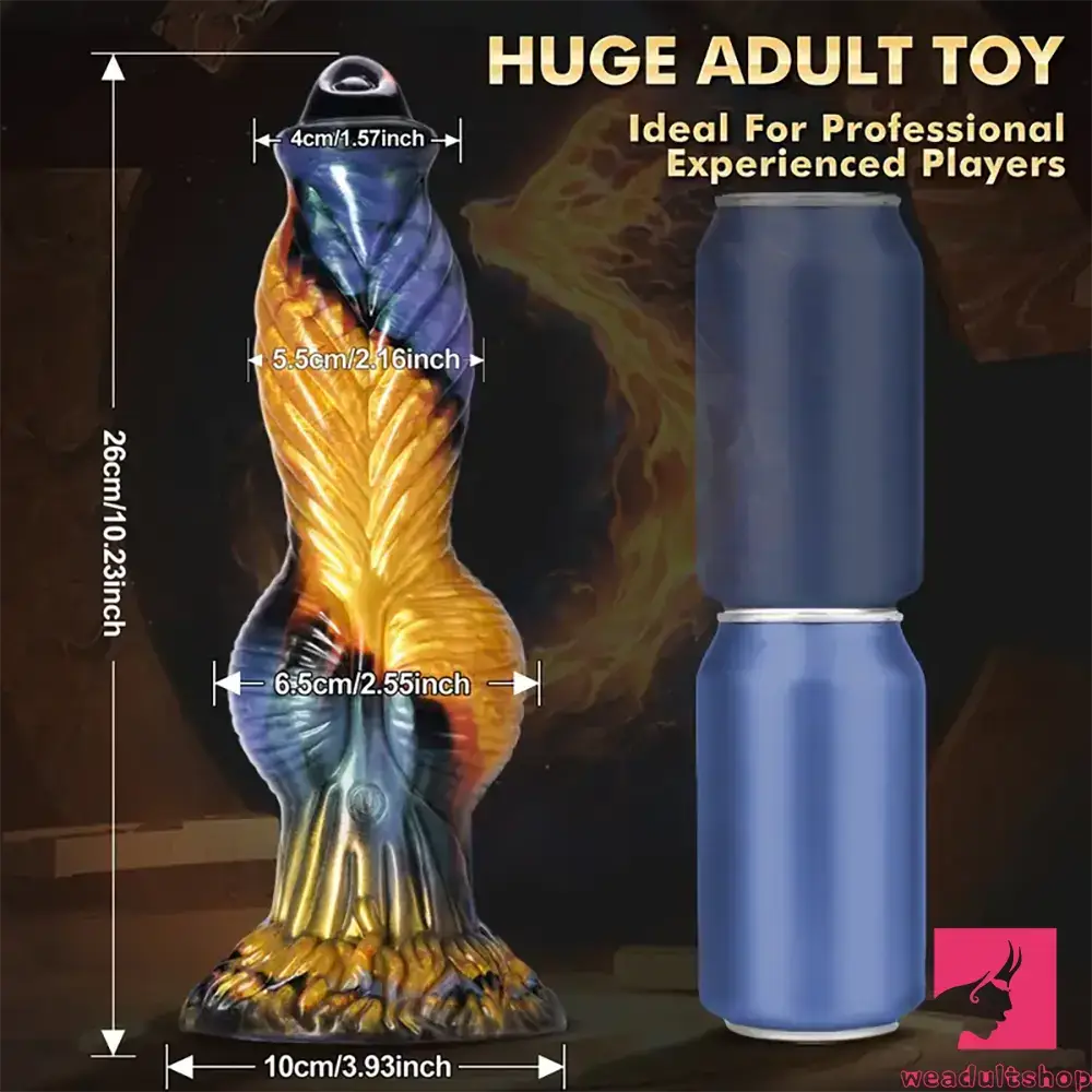 10.23in Silicone Telescopic APP Control Monster Vibrating Real Dildo