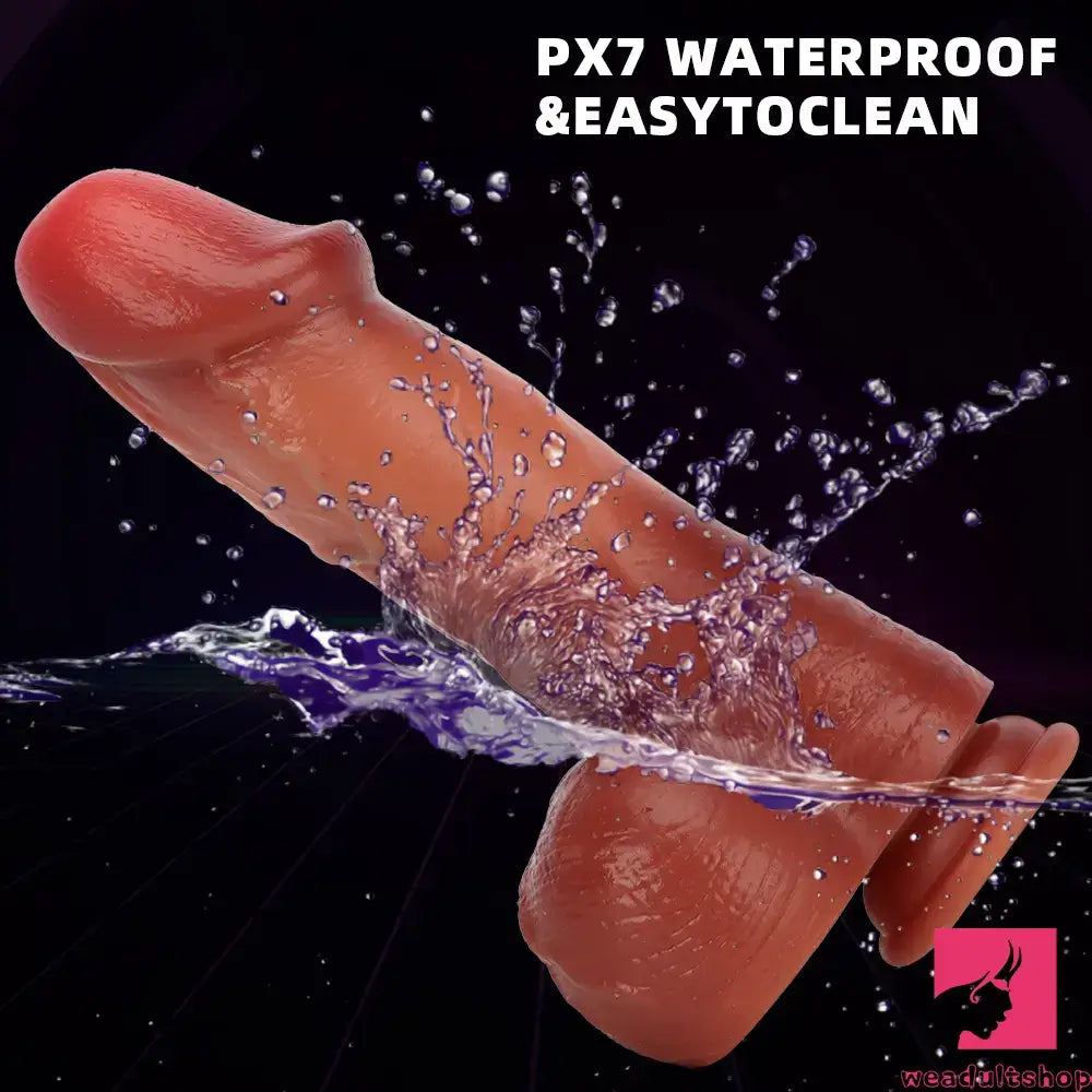 9.05in Real Remote Electric Automatic Heating Thrusting Vibrating Dildo