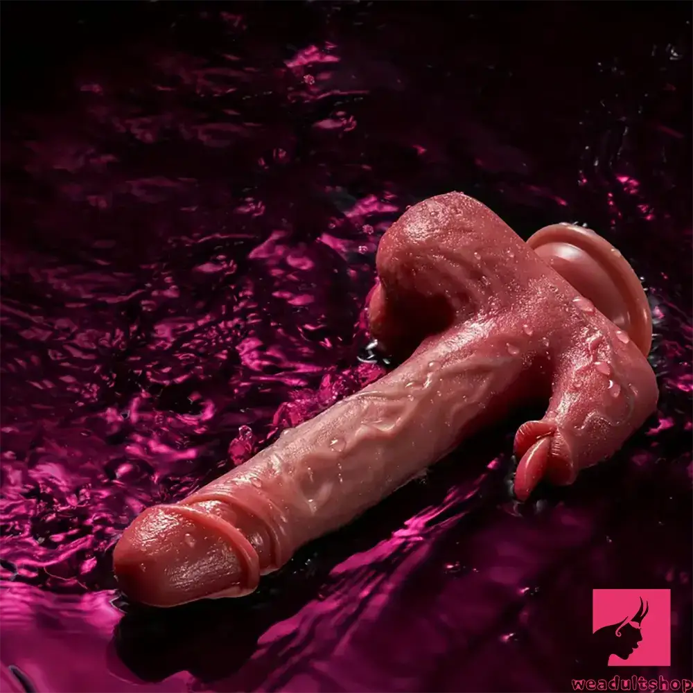 8.7in Multi-Stimulation Thrusting Tongue Licking Heating Vibrating Dildo