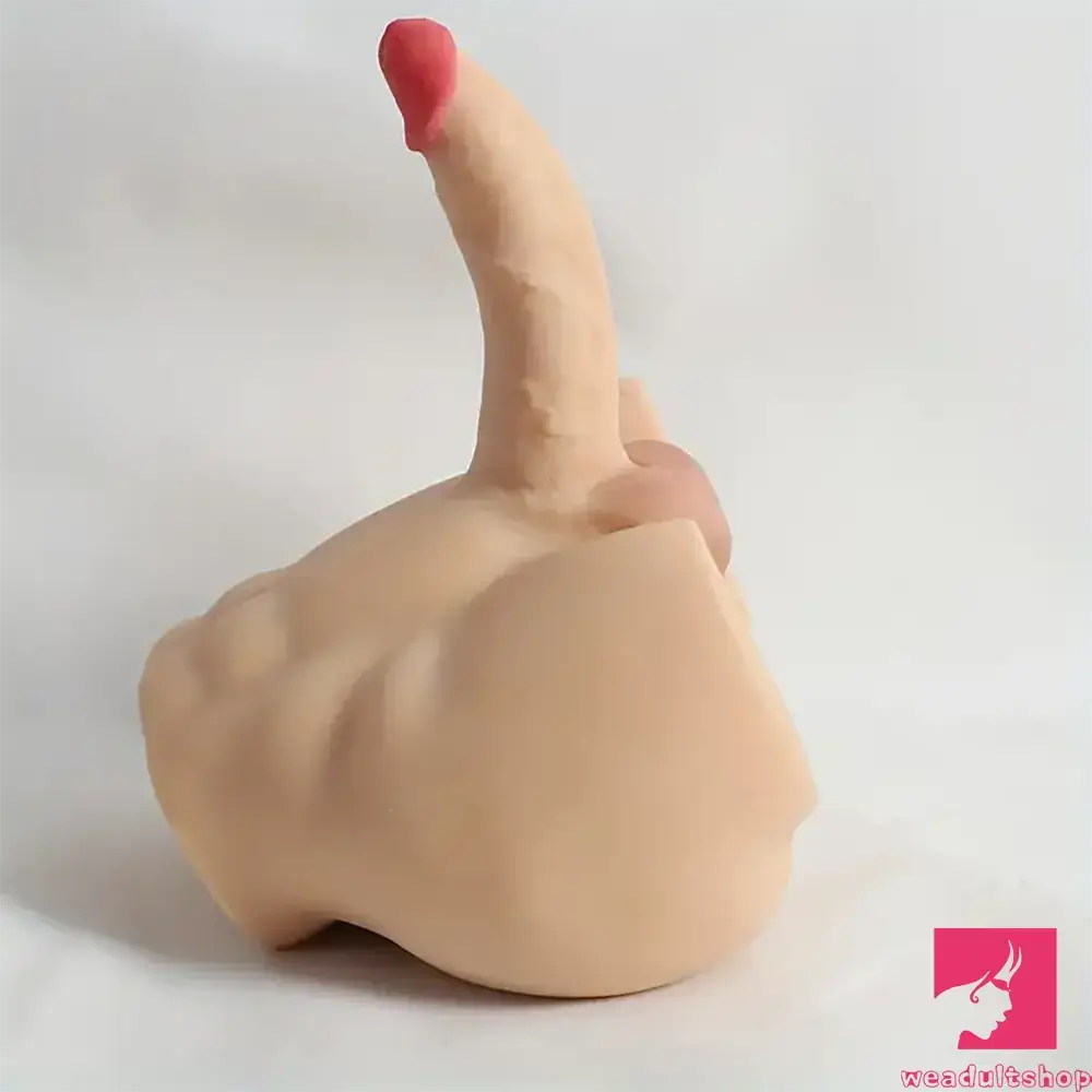 5.12in Premium Real Silicone Flexible Dildo With 8.5lb Male Sex Torso