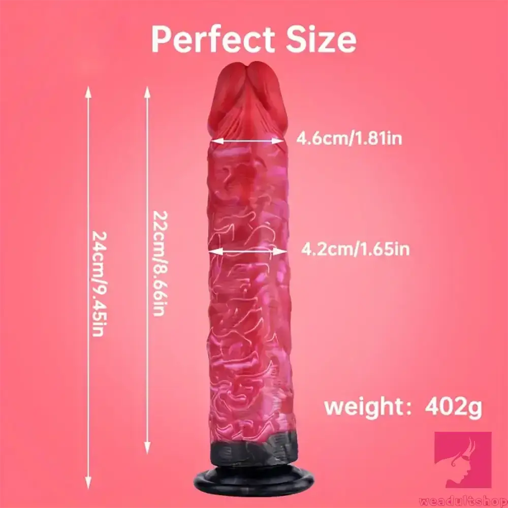 9.45in Unisex Big Silicone Soft Dildo For Prostate Stimulation Vaginal Sex