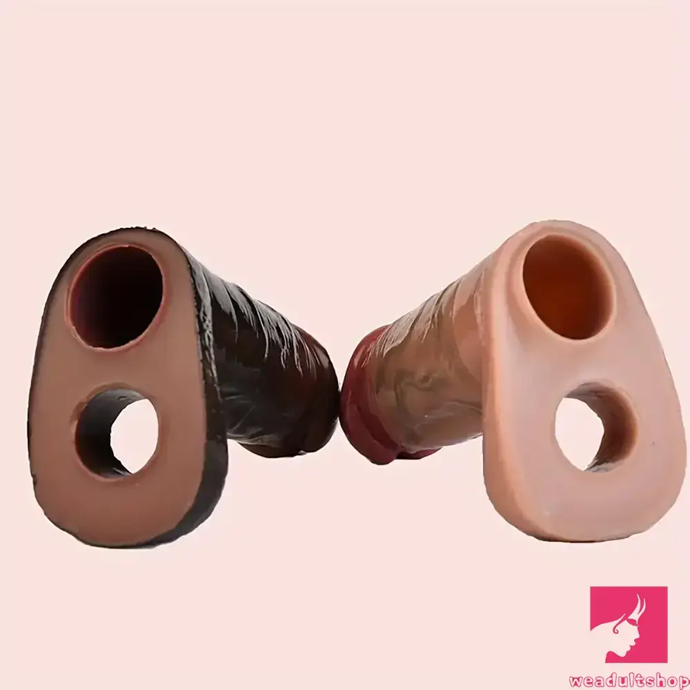 5.12in Silicone Soft Skin Feeling Dildo Sleeve For Penis Delay Ejaculation