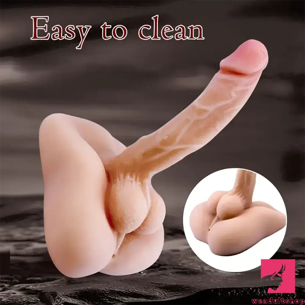 7.1in Real Silicone Flexible Dildo Torso With Anus For Female Male