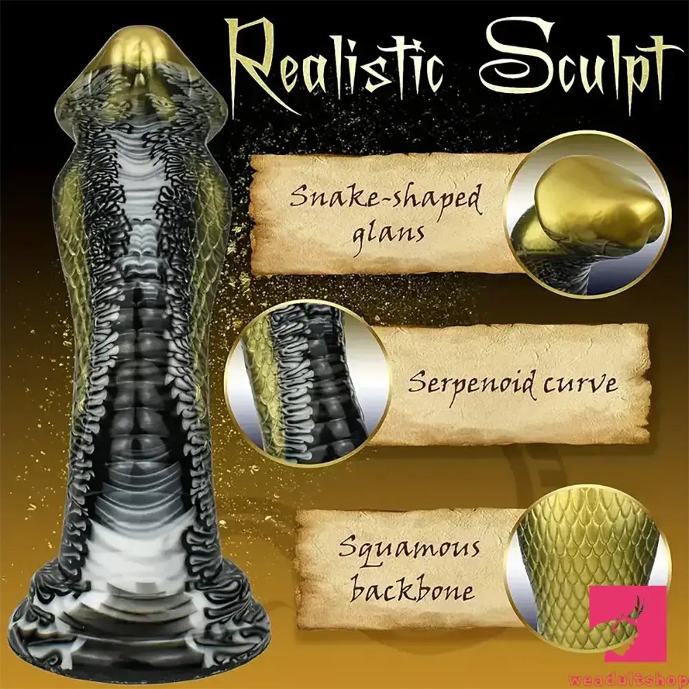 8.5in Big Silicone Soft Monster Animal Snake Dildo For Vagina Anus