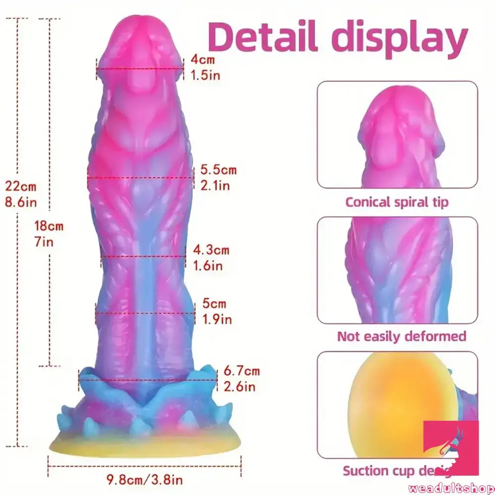 8.6in Silicone Soft Monster Dildo Big Female Masturbator For Anal Toy