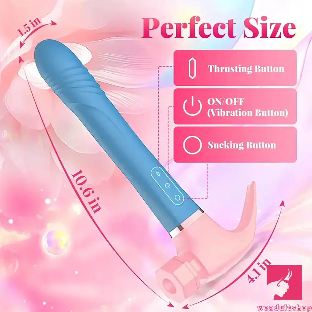 10.6in Silicone Flexible Thrusting Sucking Swing Flapping Beating Dildo