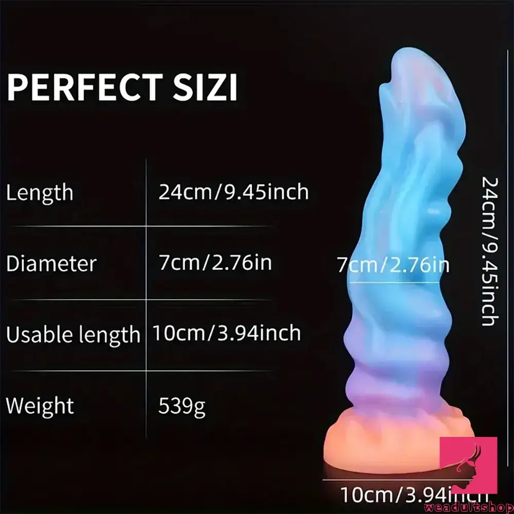 9.45in Silicone Soft Big Luminous Monster Dildo For Anus Stimulator
