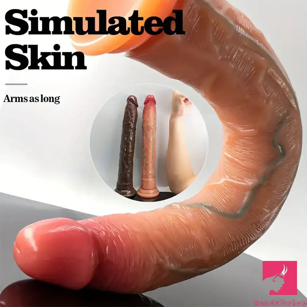 13.58in Realistic Large Long Silicone Soft Anal Dildo For Couple Sex