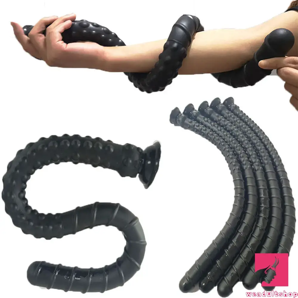 27.56in PVC Extra Huge Long Spiked Spiral Rebar Dildo Anal Plug