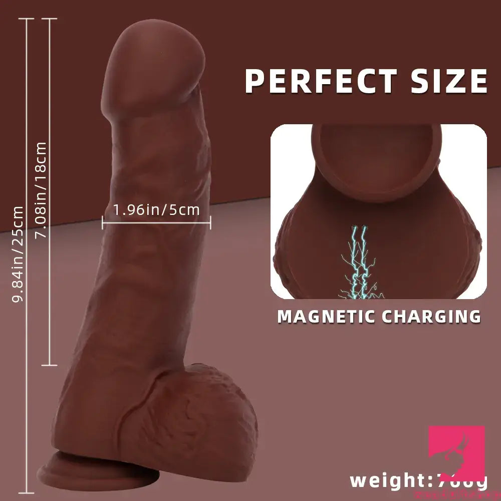 9.84in Lifelike Remote Control Auto Heating Thrusting Vibrating Dildo