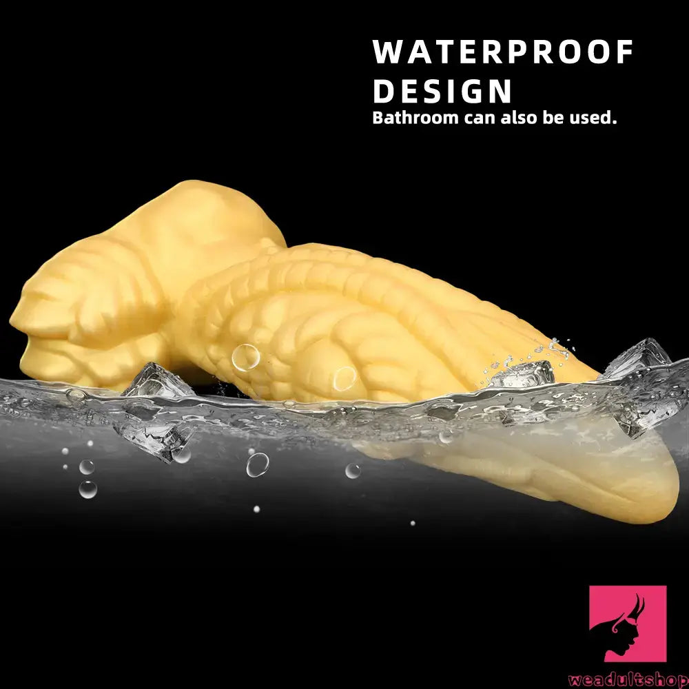 14.56in Premium Gold Liquid Large Soft Long Fantasy Silicone Real Dildo