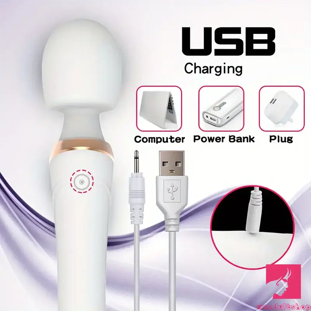 9.96in Dual Motor Silicone Big Wand G-Spot Vibrating Dildo Vibrator