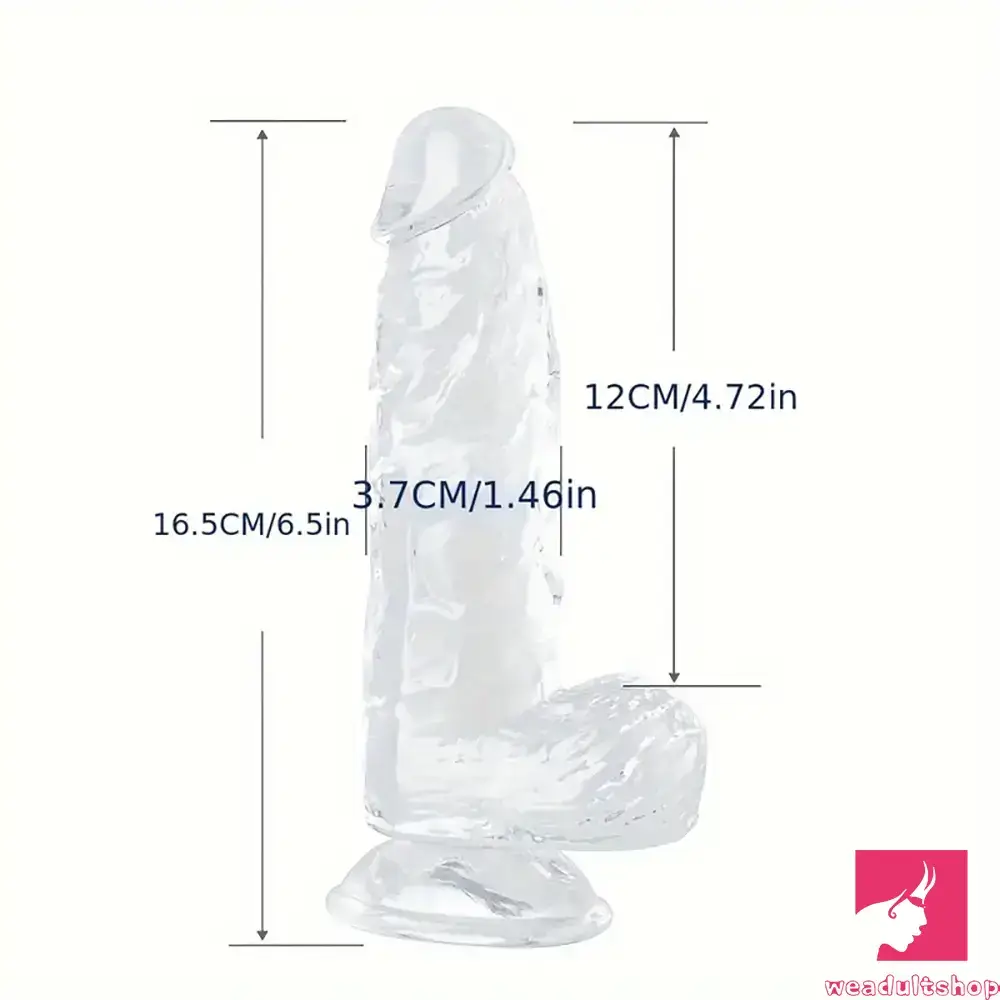 6.4in 7in 8in 9in Clear Real Cock Dildo For G-Spot Vaginal Sex Orgasm