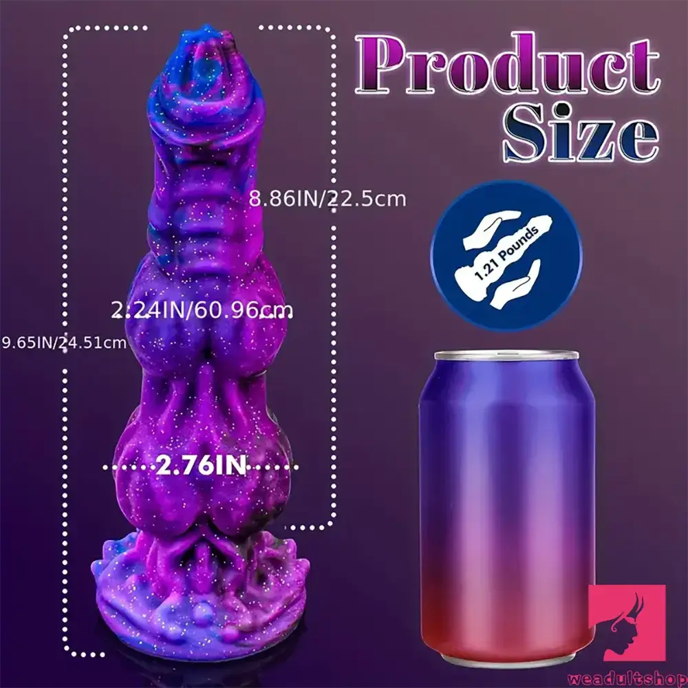9.65in Real Silicone Soft Glowing Fantasy Dildo For Anal Expansion