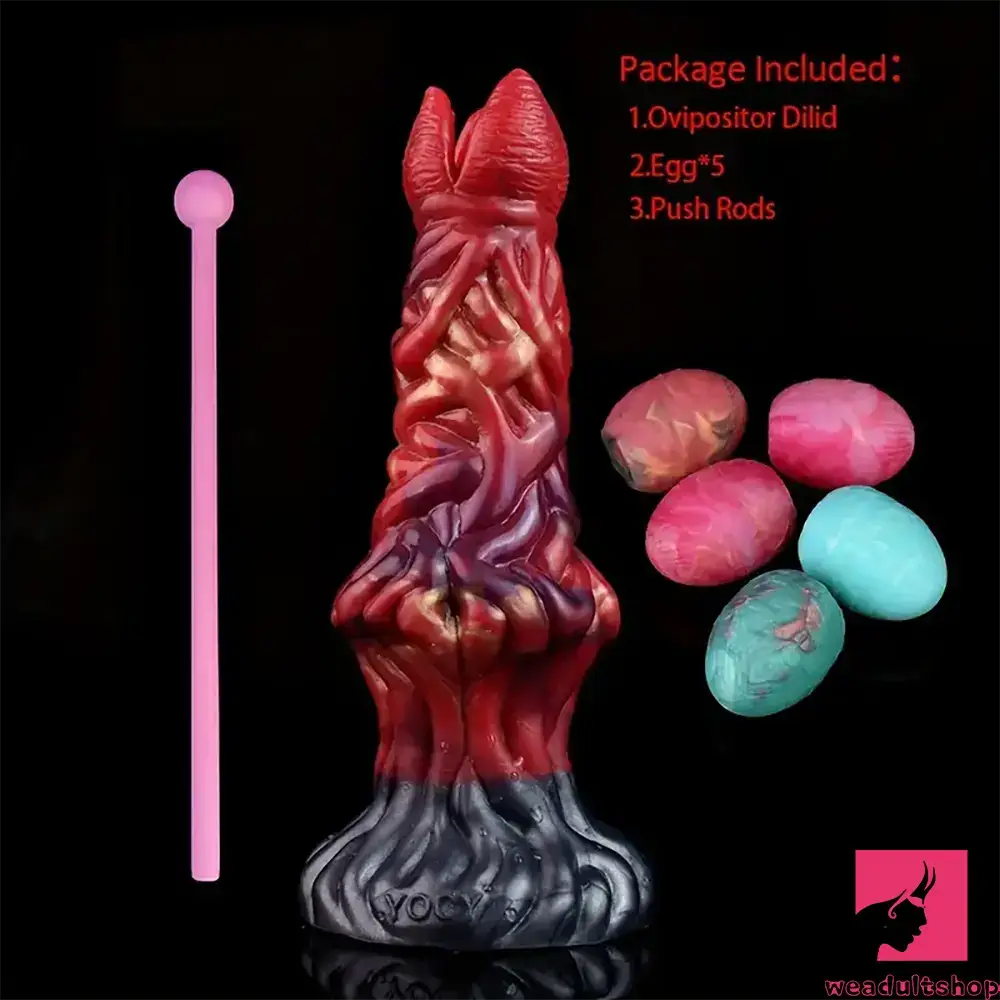 7.99in Silicone Soft Big Knot Alien Ovipositor Dildo For Female Lay Eggs
