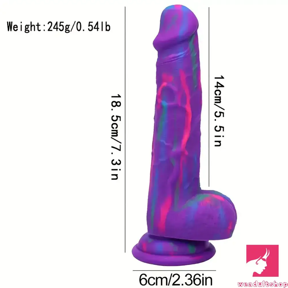 7.3in Superb Silicone Real Feeling Soft Dildo For Prostate Anus